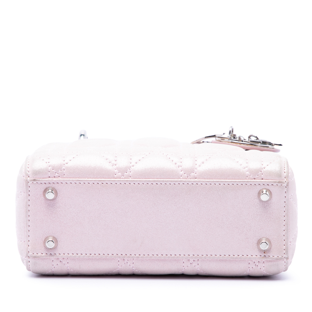 Pre-Loved Dior Mini Iridescent Lambskin Cannage Lady Dior - Picture 3 of 7